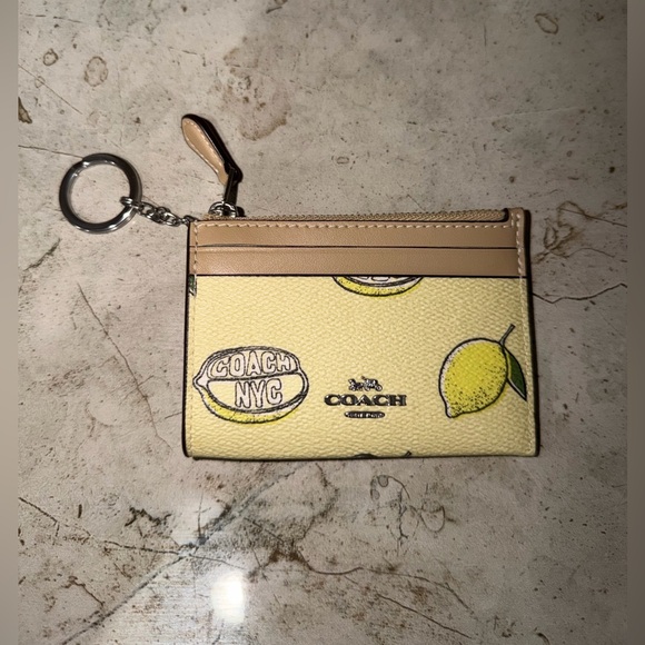Coach Yellow Lemon Card Holder - Picture 6 of 6